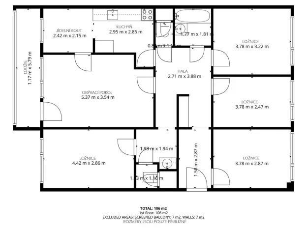 Prodej bytu 5+kk, Praha - Vinoř, Uherská, 106 m2