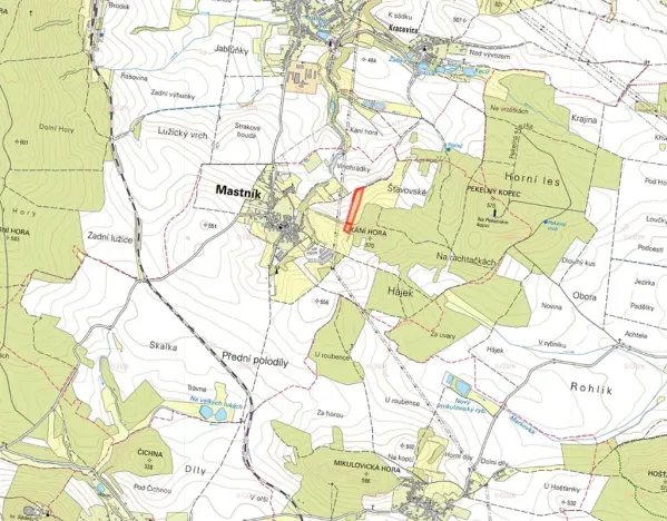 Prodej louky, Mastník, 8516 m2