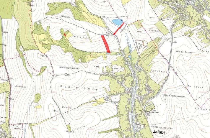 Prodej pole, Jalubí, 7416 m2