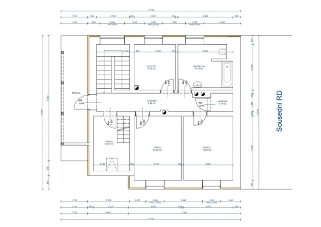 Prodej rodinného domu, Kyjov, Jiráskova, 336 m2