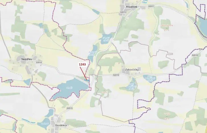 Dražba lesa, Nezdřev, 2662 m2