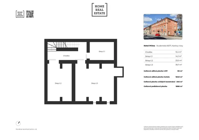 Prodej vícegeneračního domu, Karlovy Vary, Studentská, 1886 m2