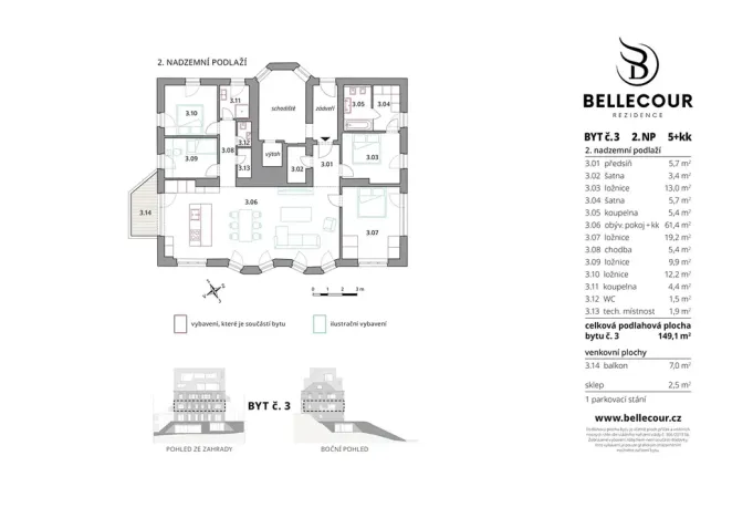 Prodej bytu 5+kk, Praha - Smíchov, Na Cihlářce, 150 m2