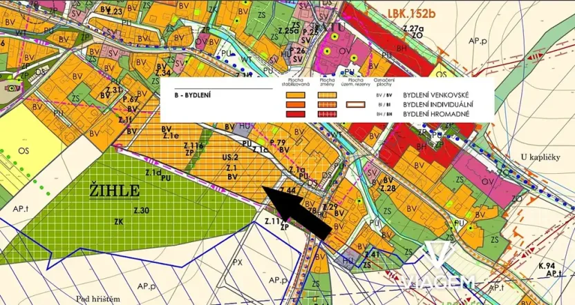 Prodej pozemku pro bydlení, Žihle, 1444 m2