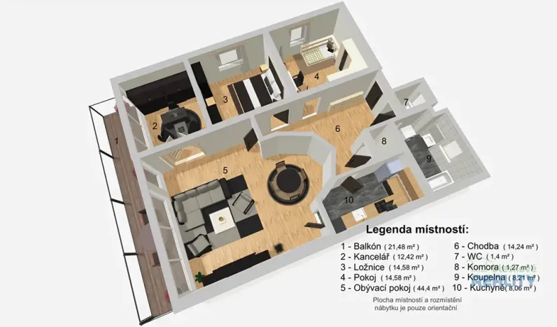 Pronájem bytu 4+1, Praha - Hostivař, Pod průsekem, 126 m2