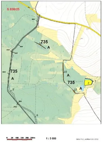 Prodej lesa, Otín, 928 m2