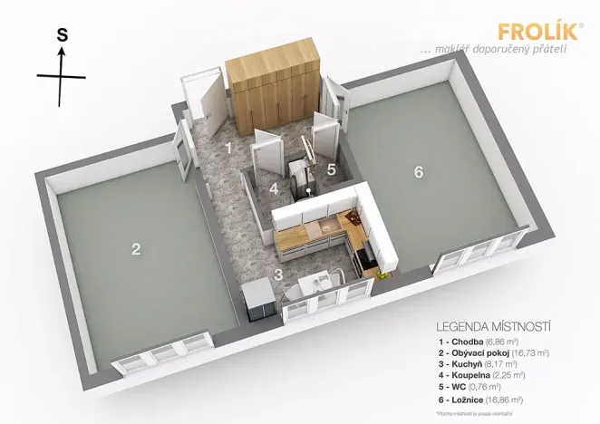 Pronájem bytu 2+1, Praha - Krč, Antala Staška, 52 m2