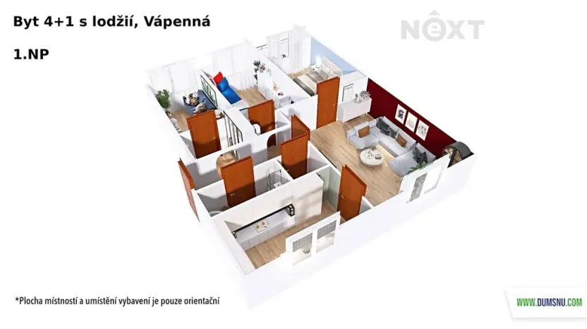 Prodej bytu 4+1, Vápenná, 83 m2