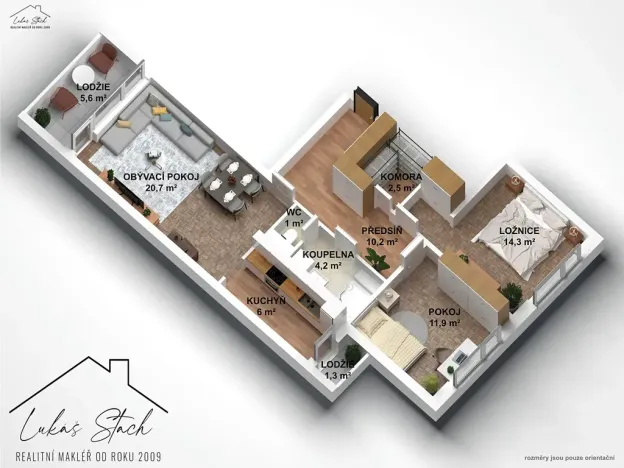 Prodej bytu 3+1, Česká Lípa, Jižní, 71 m2