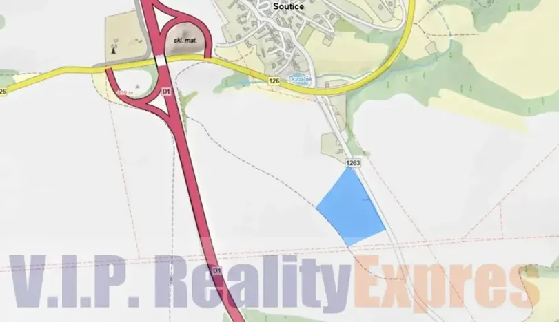 Pronájem skladu, Soutice, 804 m2