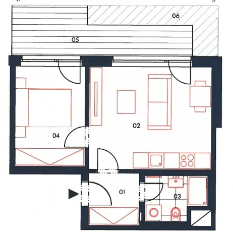 Prodej bytu 2+kk, Praha - Nusle, Muzikova, 40 m2