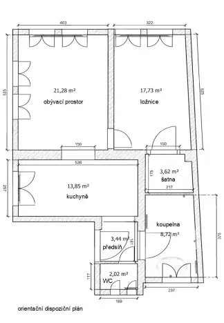 Prodej bytu 2+1, Praha - Nové Město, Ve Smečkách, 68 m2