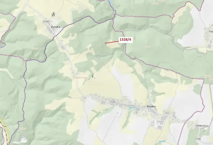 Dražba lesa, Kladky, 199 m2