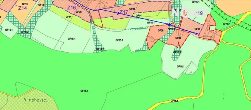 Prodej zahrady, Provodín, 1453 m2