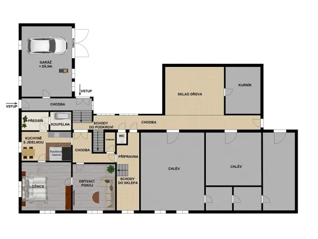 Prodej vícegeneračního domu, Luboměř, 160 m2