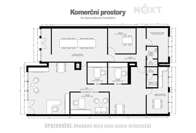 Prodej kanceláře, Pardubice, Na Spravedlnosti, 200 m2