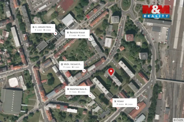 Prodej bytu 1+1, Cheb, Palackého, 36 m2