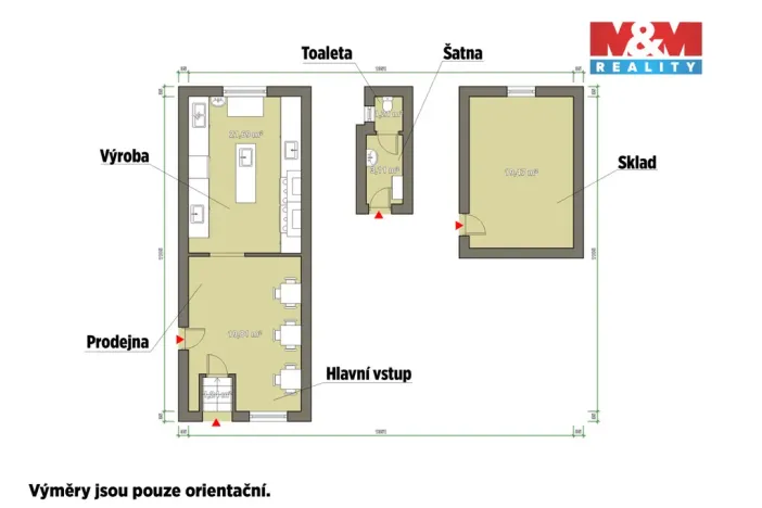Pronájem obchodního prostoru, Plzeň - Skvrňany, Křimická, 65 m2