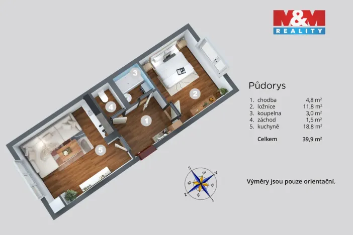 Prodej bytu 2+kk, Benešov nad Ploučnicí, Sídliště, 40 m2