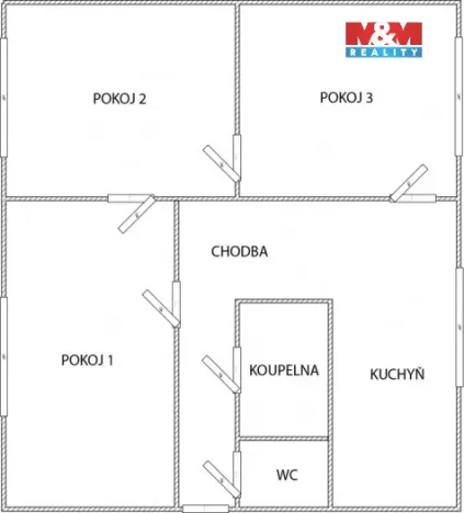 Pronájem bytu 3+1, Kladno - Kročehlavy, Otevřená, 68 m2
