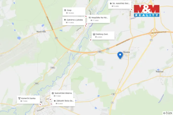 Prodej pozemku pro bydlení, Dobřany - Šlovice, 1216 m2