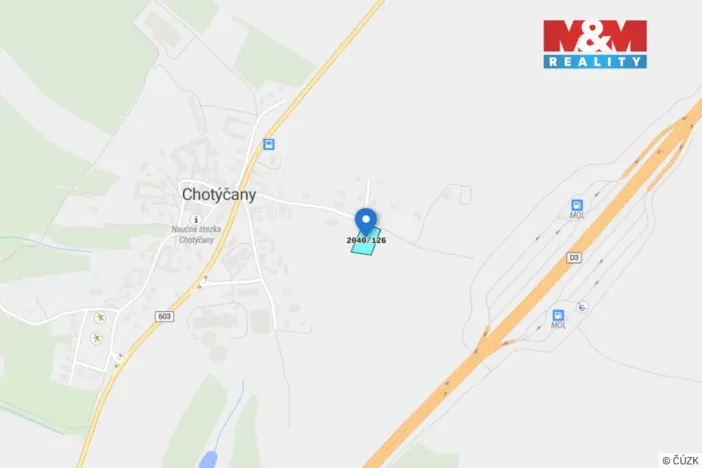 Prodej pozemku pro bydlení, Chotýčany, 1265 m2