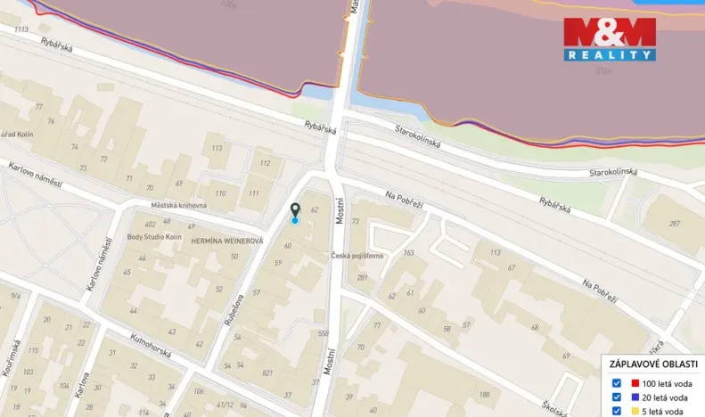 Pronájem bytu 3+kk, Kolín - Kolín I, Rubešova, 60 m2