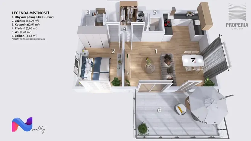 Prodej bytu 2+kk, Brno, Jerlínová, 55 m2