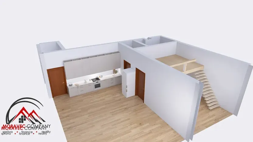 Pronájem bytu 2+kk, Ostrava, Palackého, 51 m2