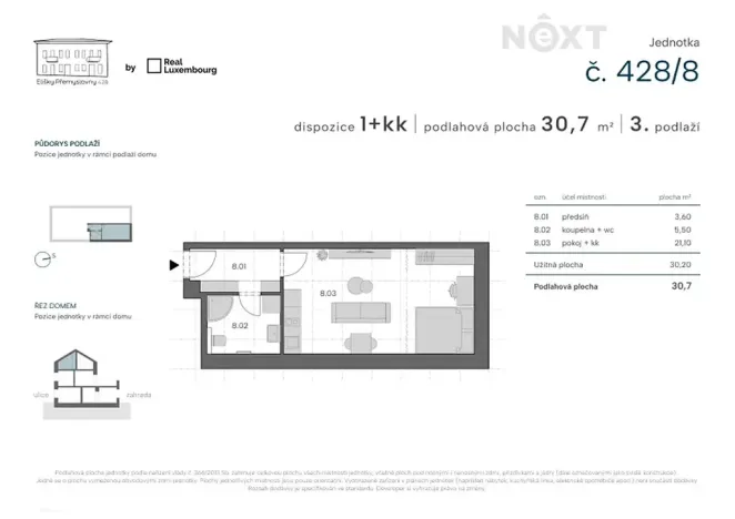 Prodej bytu 1+kk, Praha - Zbraslav, Elišky Přemyslovny, 30 m2