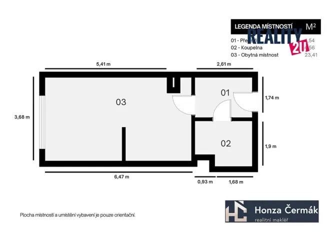 Pronájem bytu 1+kk, Brno, třída Generála Píky, 42 m2