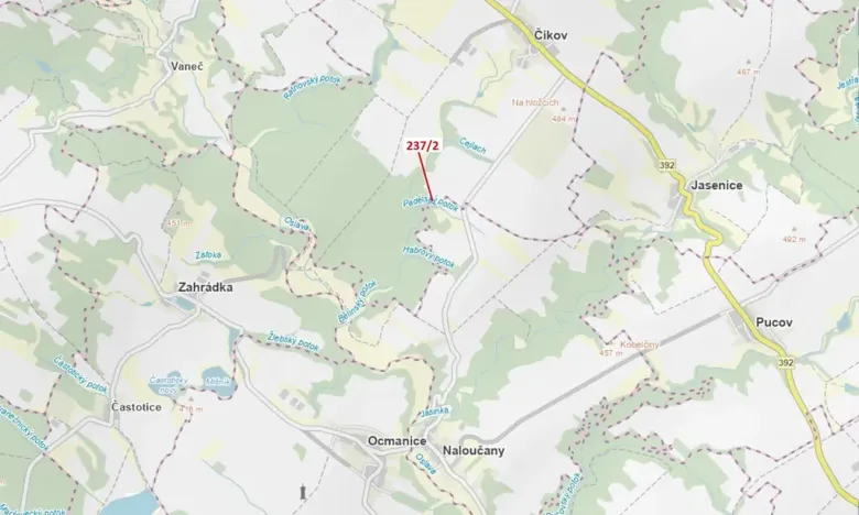 Dražba louky, Čikov, 510 m2