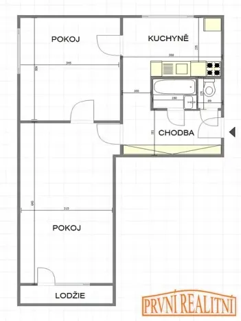 Prodej bytu 2+1, Uherský Brod, U Plynárny, 48 m2