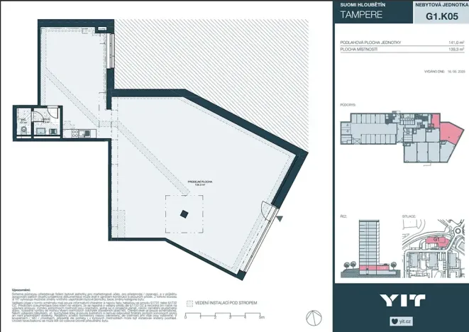 Pronájem obchodního prostoru, Praha - Hloubětín, Waltariho, 141 m2
