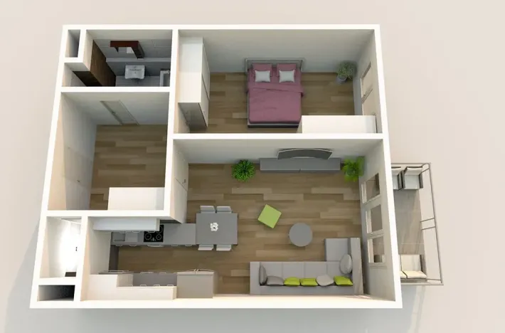 Prodej bytu 2+kk, Praha - Vysočany, Čerpadlová, 62 m2