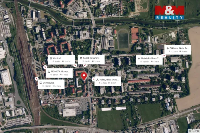 Pronájem bytu 2+1, Otrokovice, tř. Osvobození, 54 m2