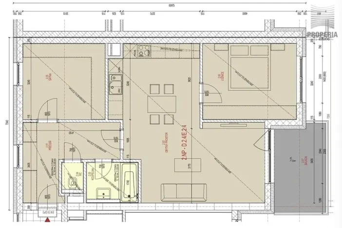 Pronájem bytu 3+kk, Brno, Řípská, 70 m2