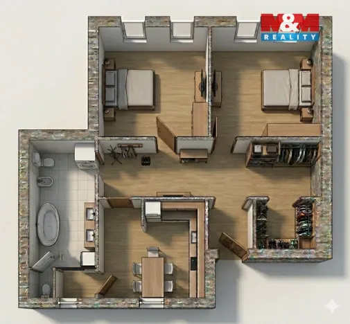 Pronájem bytu 2+1, Horažďovice, Podbranská, 69 m2