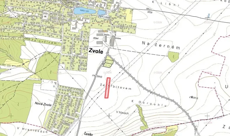 Prodej pole, Zvole, 5817 m2