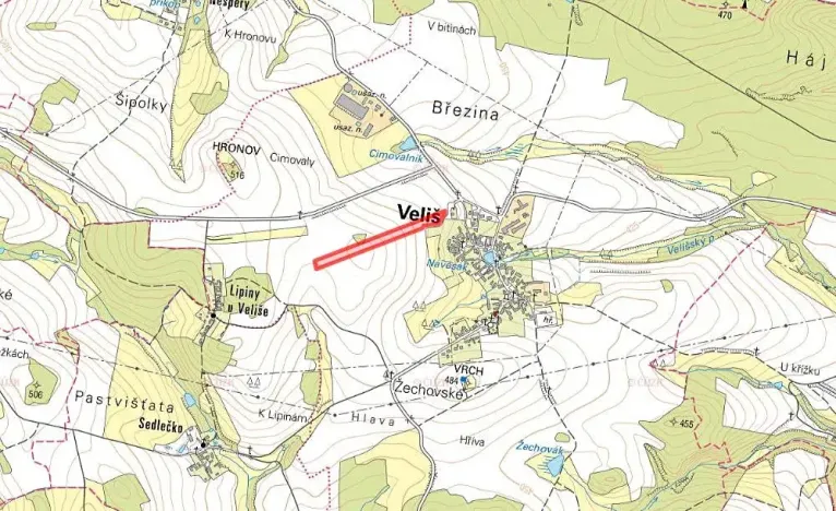 Prodej pole, Veliš, 27408 m2