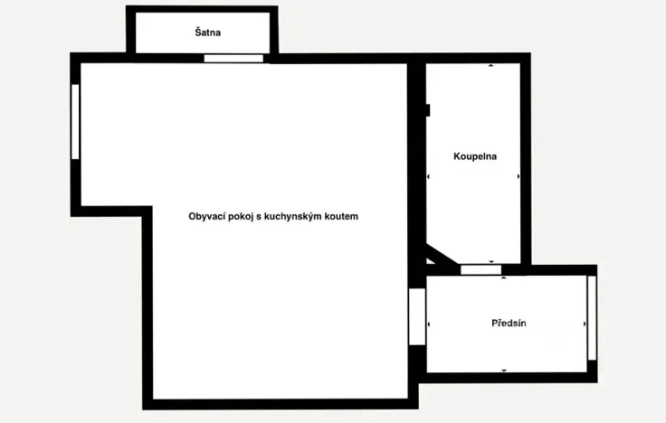 Pronájem bytu 1+kk, Praha - Braník, Branická, 33 m2