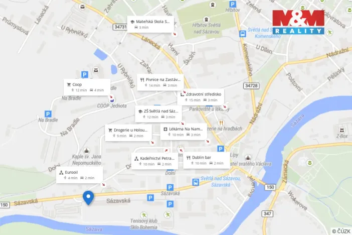 Pronájem bytu 2+1, Světlá nad Sázavou, Sázavská, 60 m2