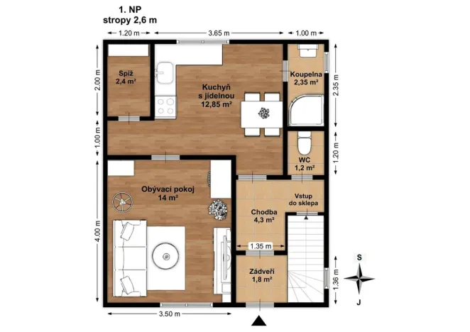 Prodej rodinného domu, Votice, 2. odboje, 82 m2