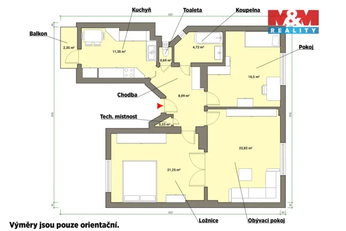 Prodej bytu 3+1, Cheb, Valdštejnova, 86 m2