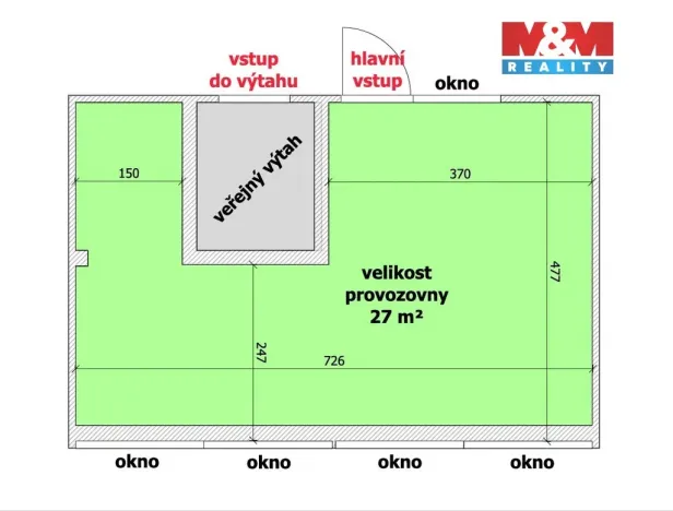 Pronájem obchodního prostoru, Ostrava, Dr. Martínka, 27 m2