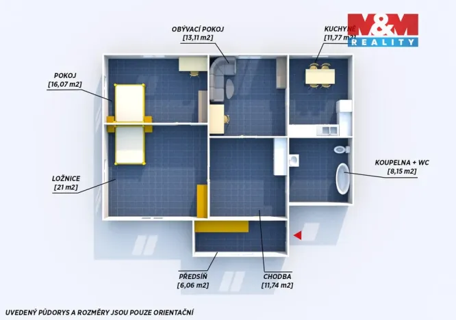 Prodej rodinného domu, Hudlice, U Panské zdi, 89 m2