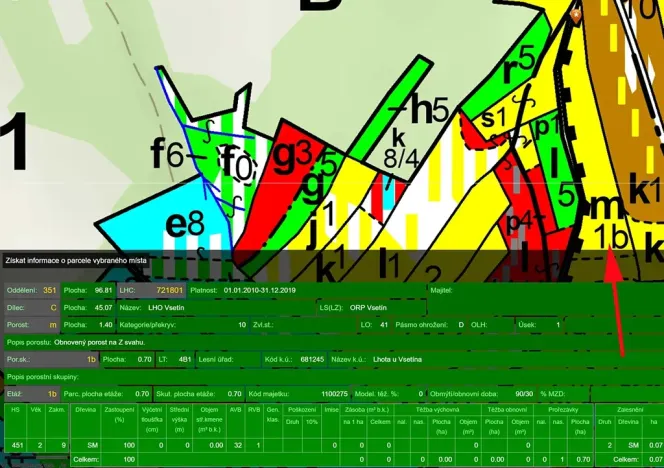 Prodej lesa, Lhota u Vsetína, 5445 m2