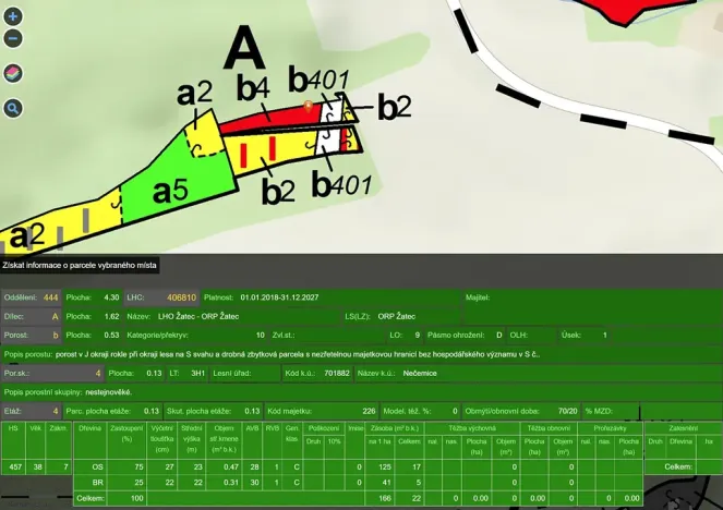 Prodej lesa, Tuchořice, 13223 m2