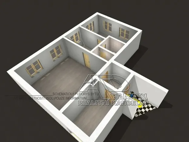 Pronájem bytu 3+kk, České Budějovice, 70 m2