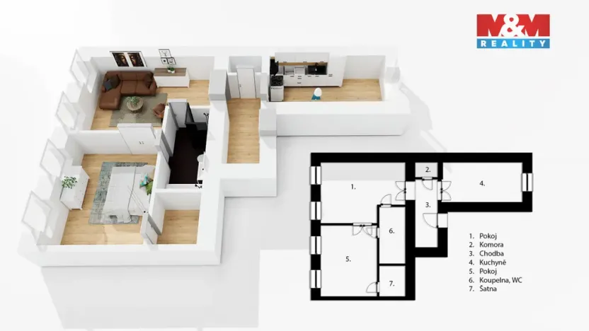 Prodej bytu 2+1, Praha - Vinohrady, Lublaňská, 66 m2